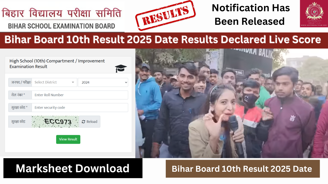 Bihar Board 10th Result 2025 Date Results Declared Live
