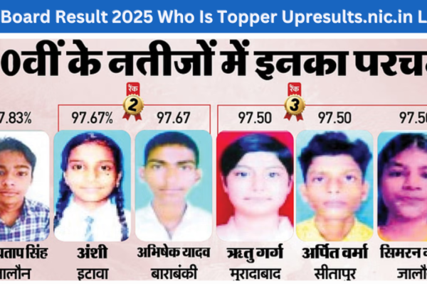 UP Board Result 2025 Who Is Topper Upresults.nic.in LIVE
